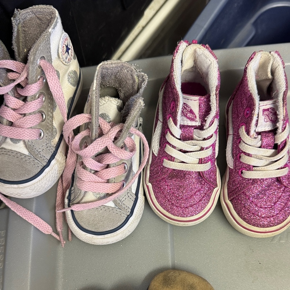 Converse and Vans Kids Shoes - Pink and Gray